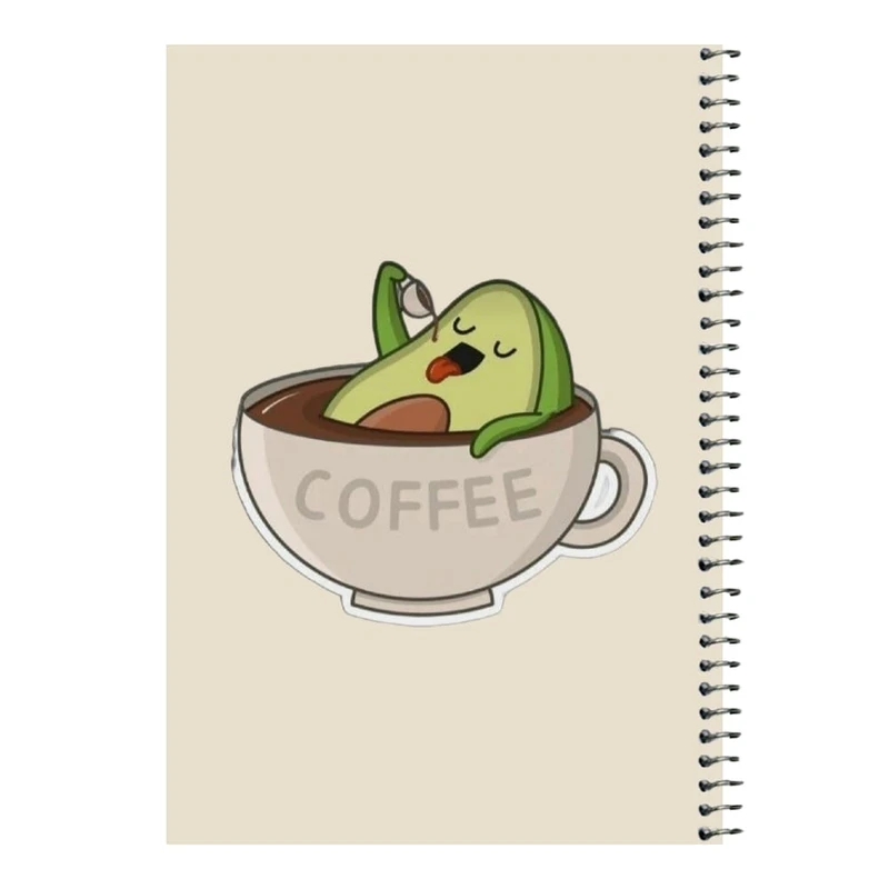 دفتر مشق 80 برگ اس جی مدل آووکادو و قهوه   