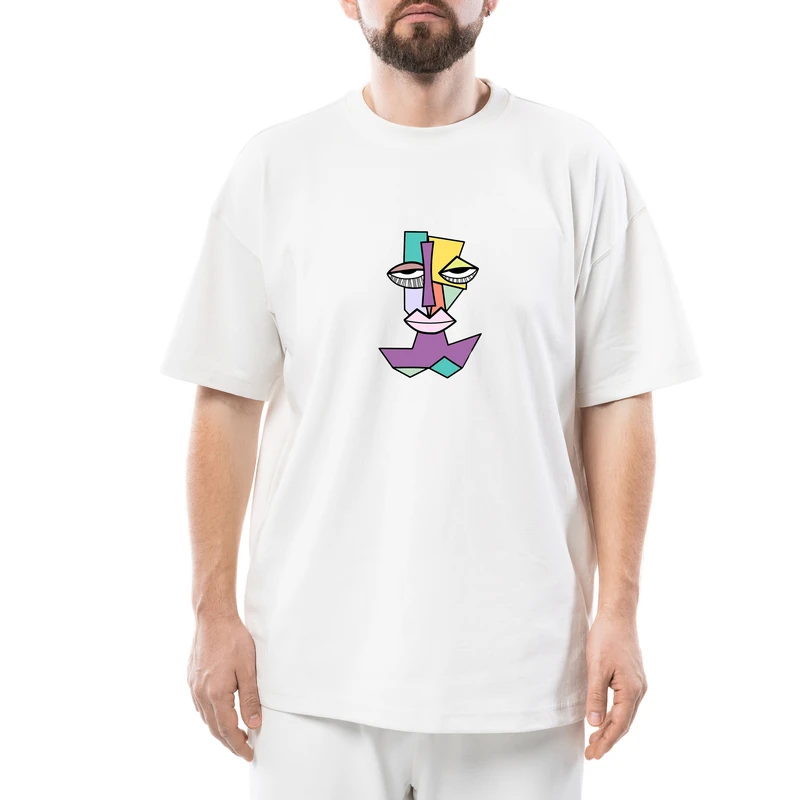 تی‌شرت آستین کوتاه مردانه مدل کوبیسم کد 77733