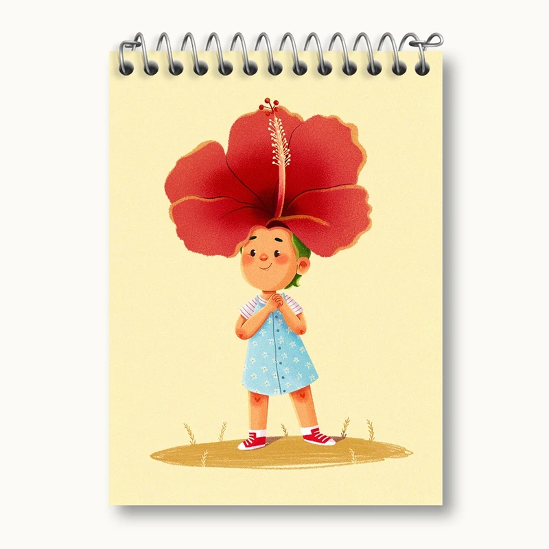 دفتر یادداشت 50 برگ خندالو مدل دخترانه فانتزی کد 25719