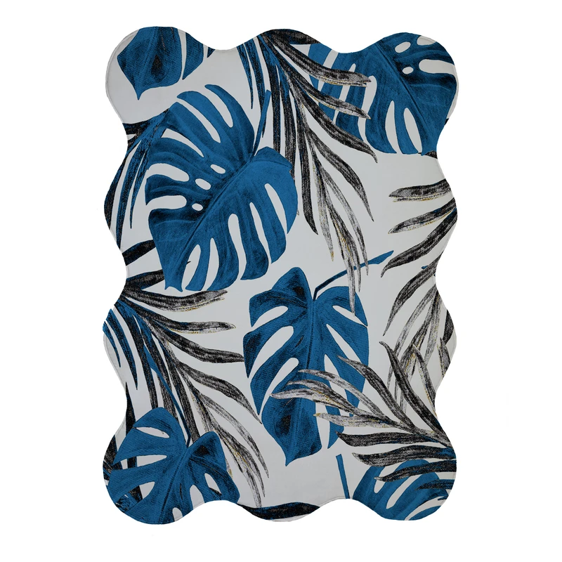 پادری مدل دالبر طرح برگ کد 9253 سایز 80x110 سانتی متر 