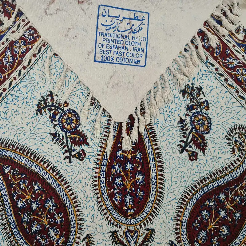 سفره قلمکار عطریان طرح بته جقه افشاری کد G479