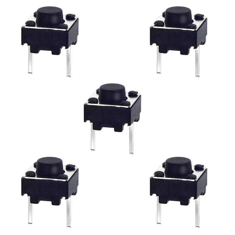 میکرو سوئیچ مدل Vertical-6×6×6-2P بسته 5 عددی