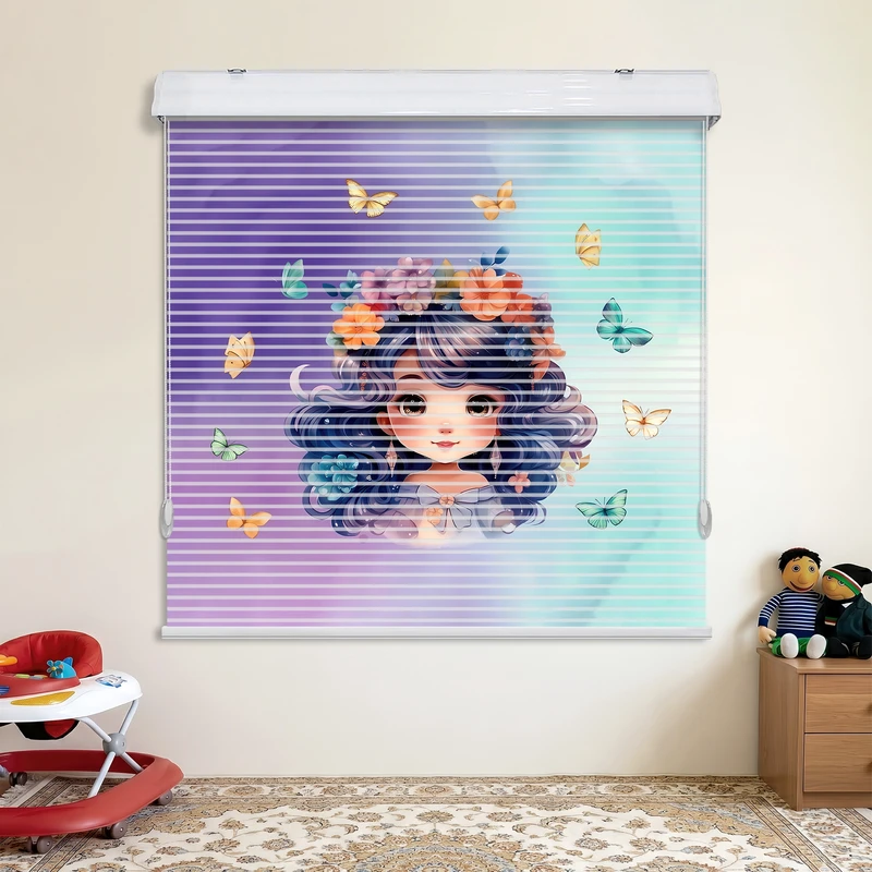 پرده زبرا مدل شب و روز زبران سایز 150 × 150 سانتی‌متر