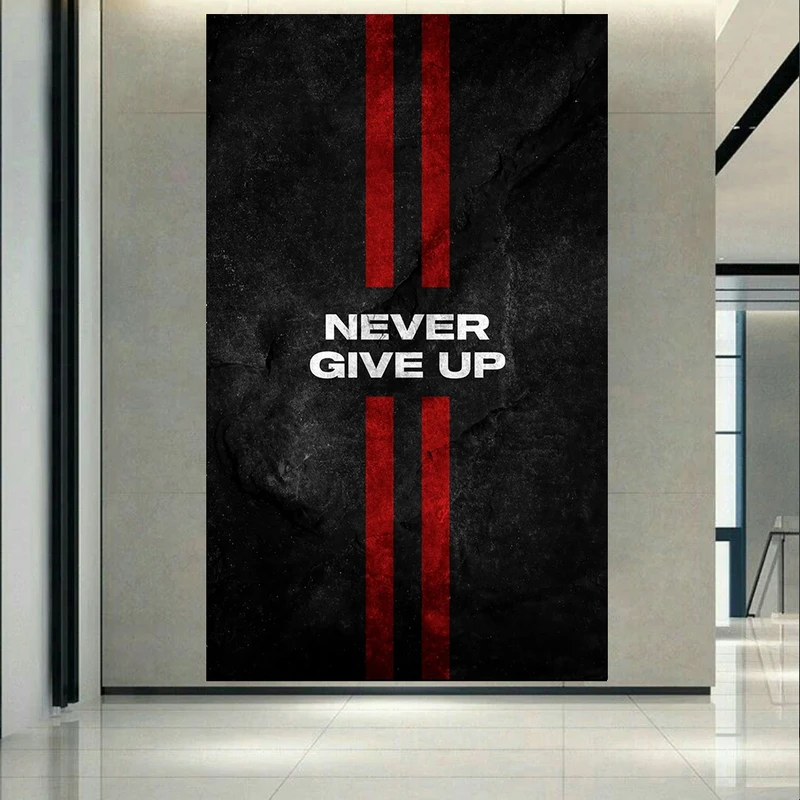 تابلو بوم طرح انگیزشی مدل Never Give Up کد AR2602