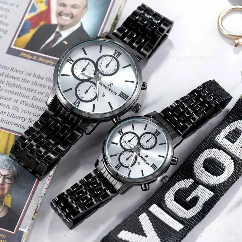 ست ساعت مچی عقربه ای  زنانه و مردانه مدل 0sn