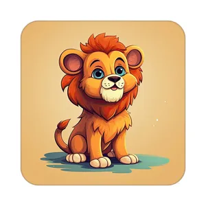 زیر لیوانی کاکتی طرح شیر مدل mp23390