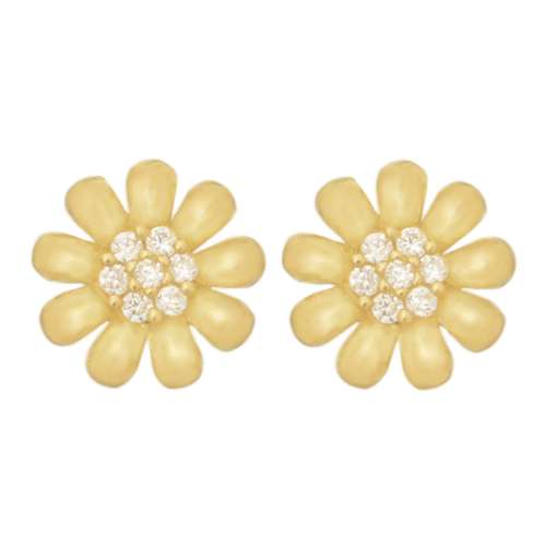 گوشواره طلا 18 عیار زنانه طلای مستجابی مدل گل آفتابگردان مدل 670147