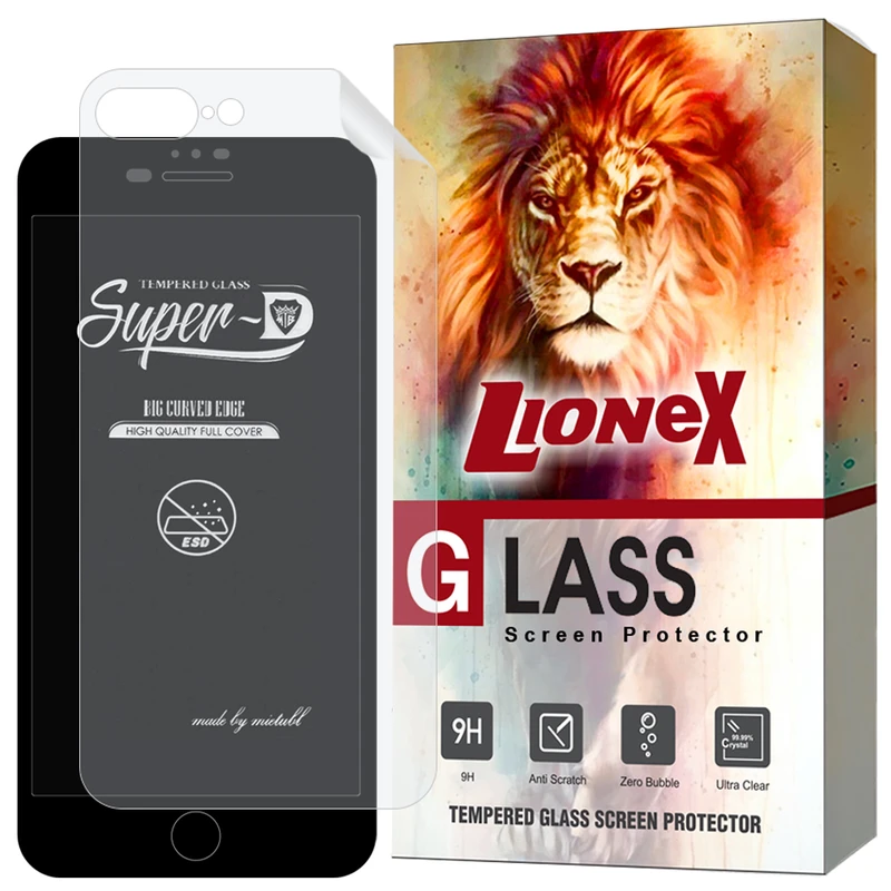 محافظ صفحه نمایش لایونکس مدل SUNL مناسب برای گوشی موبایل اپل iPhone 7 Plus / iPhone 8 Plus به همراه محافظ پشت گوشی