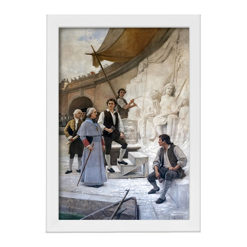 تابلو خندالو مدل نقاشی دیدار از مجسمه ساز اثر ادوارد برنارد دبات پونسان کد F12487