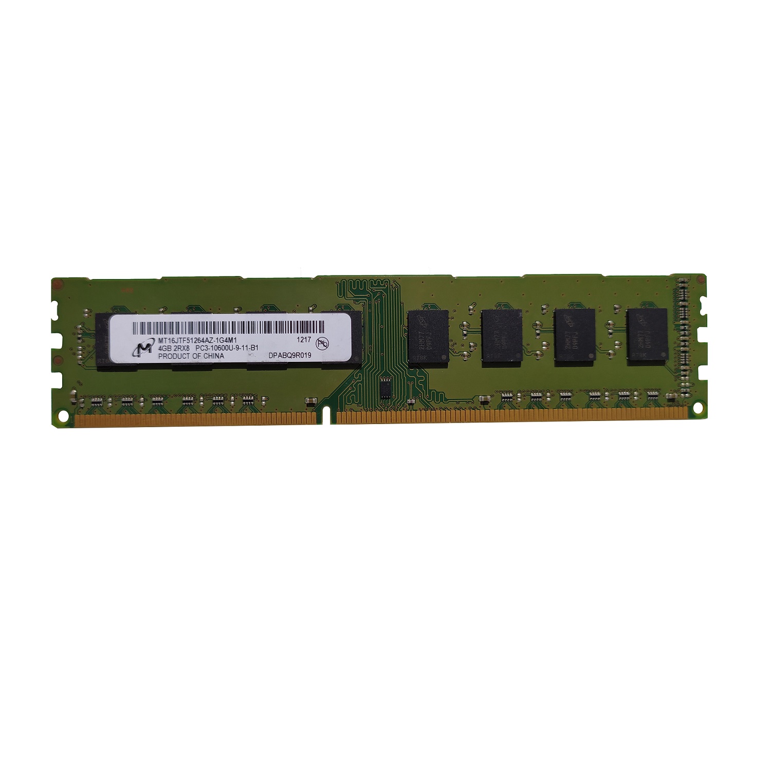 رم کامپیوتر DDR3 تک کاناله 10600 مگاهرتز میکرون مدل MT16JTF51264AZ-1G4M1 ظرفیت 4 گیگابایت