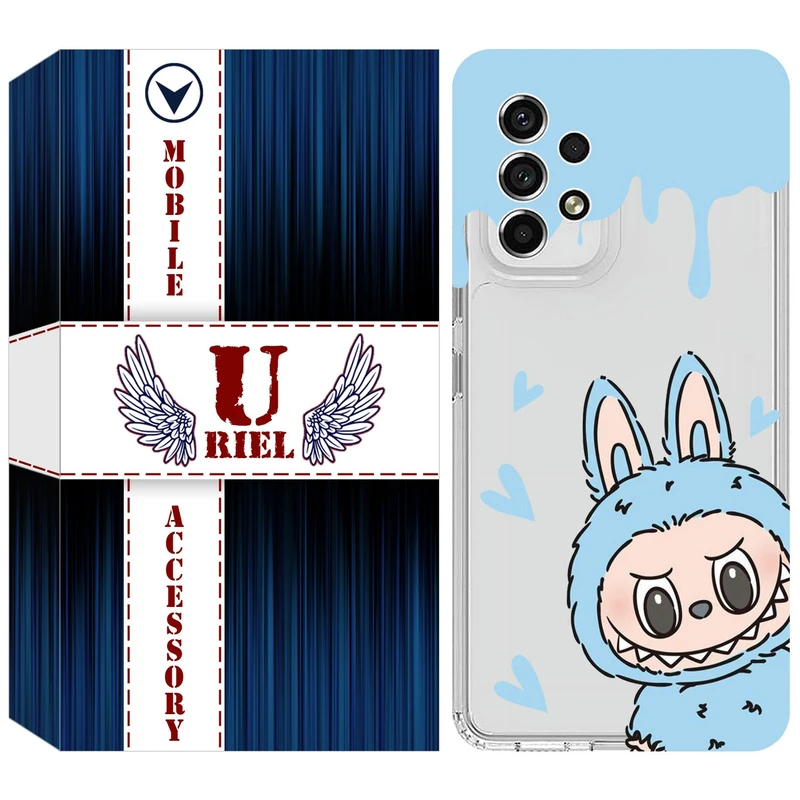 کاور یوریل قاب مدل Clear کد 131 طرح لبوبو مناسب برای گوشی موبایل سامسونگ Galaxy A52 / A52s