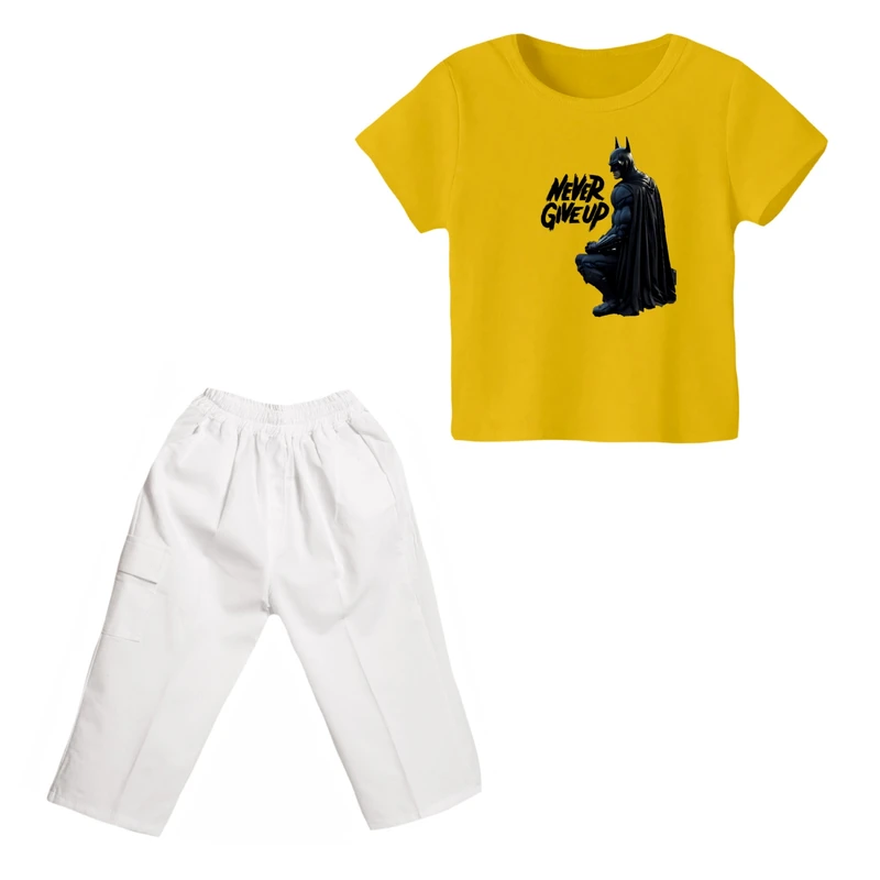ست تی شرت و شلوارک پسرانه مدل بتمن کد 31