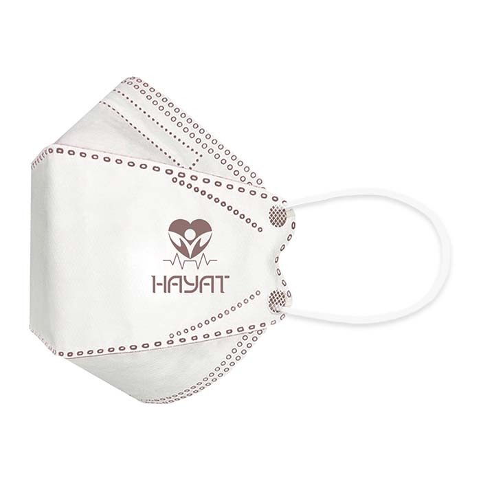 ماسک تنفسی حیات پوشش پاک مدل پنج لایه سه بعدی بسته 25 عددی