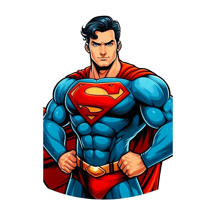 استیکر پارچه و لباس پاد آفرین مدل سوپرمن کد 1300