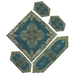 ست 5 تیکه رومیزی ترمه طرح پرنیان‌ 