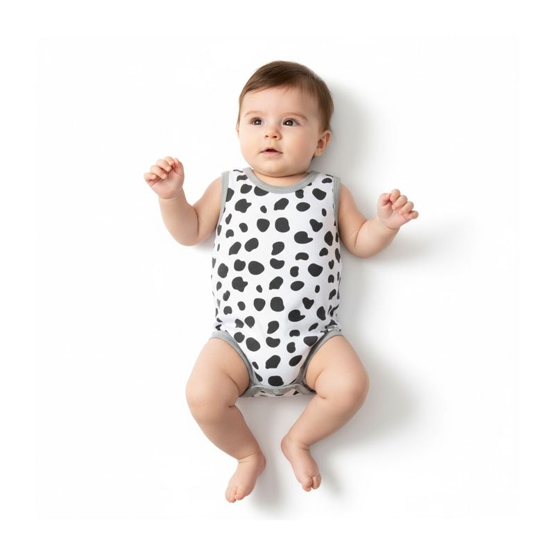 بادی بدون آستین نوزادی آدمک مدل مومو 0311810 - - 2