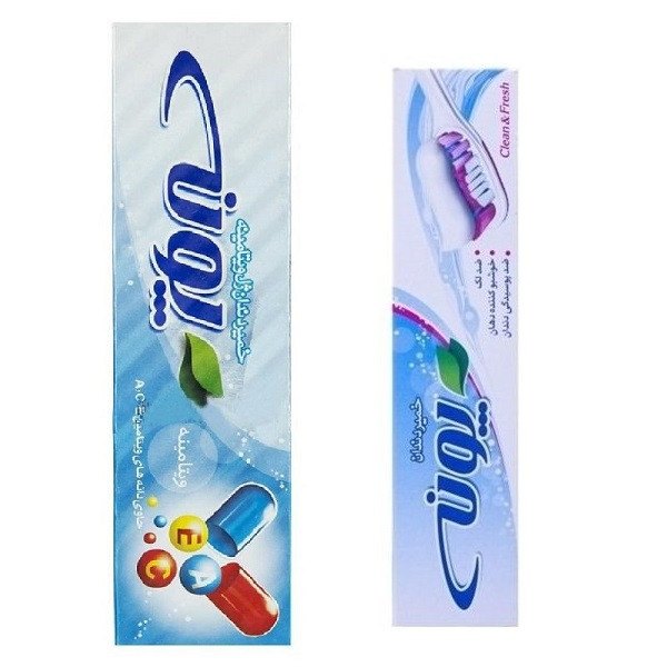 خمیر دندان پونه مدل Vitamins حجم 100 میلی لیتر به همراه خمیر دندان پونه مدل فلوراید حجم 80 میلی لیتر