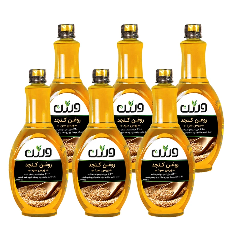 روغن کنجد فرابکر ورژن - 1 لیتر بسته 6 عددی