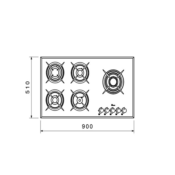 اجاق گاز صفحه ای بیمکث مدل 5081