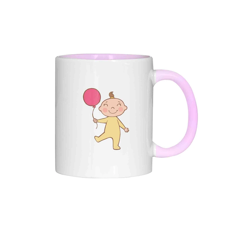 ماگ ژالینو طرح نوزاد و بادکنک کد 001