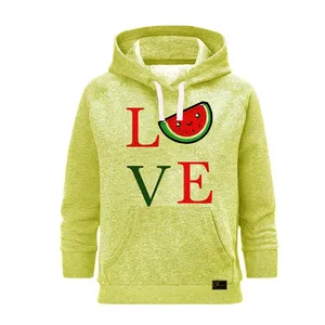 هودی زنانه مدل LOVE YALDA کد J11 رنگ لیمویی