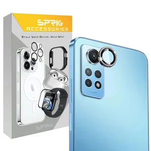 Sprig Ring Metal Diamond Camera Lens Protector For Xiaomi Redmi Note 12 Pro 4G