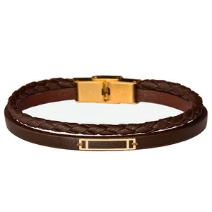 دستبند طلا 18 عیار زنانه الن نار مدل طرح هندسي ELN102279