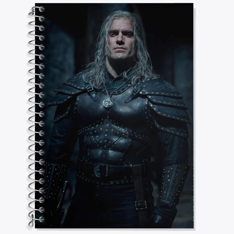 دفتر زبان 50 برگ خندالو مدل سه خط طرح گرالت سریال ویچر Witcher کد 27418