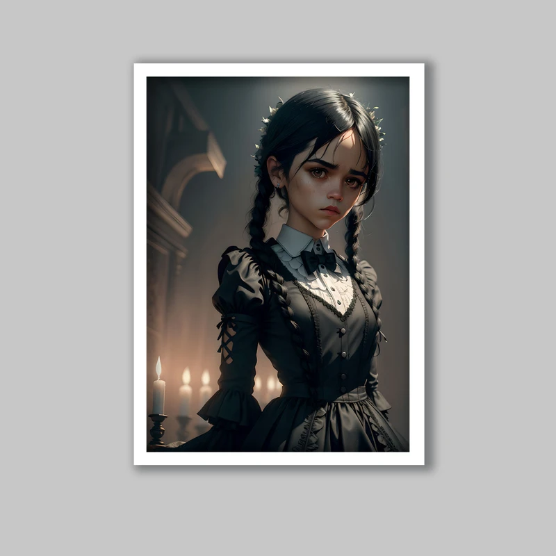 تابلو لیلیان طرح ونزدی آدامز کد LA-G10820 فریم سفید