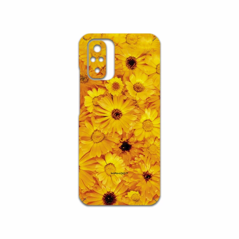 برچسب پوششی ماهوت مدل Yellow-Flower مناسب برای گوشی موبایل شیائومی Redmi Note 10s