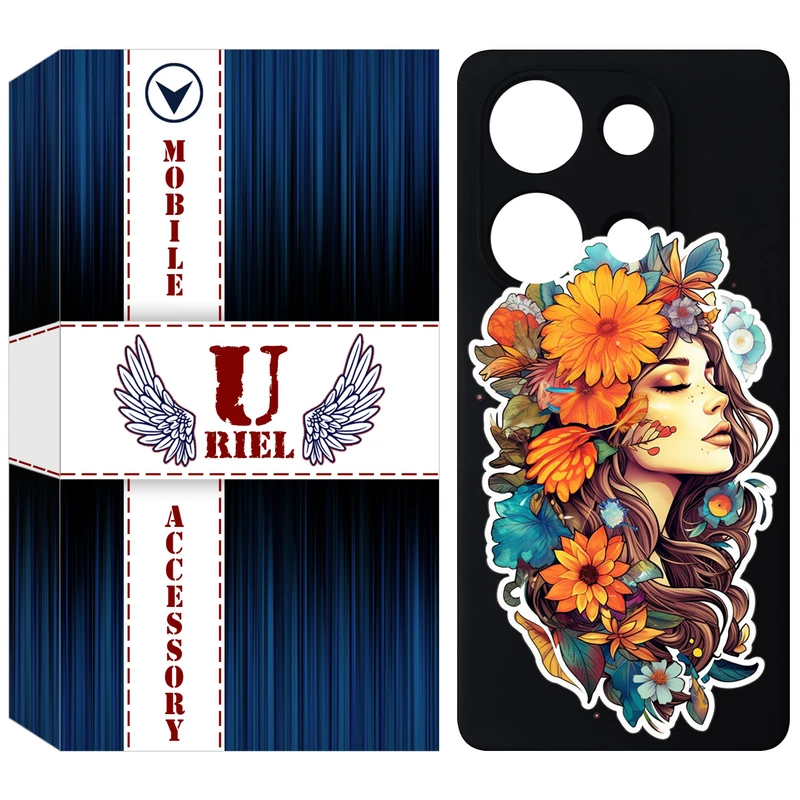 کاور یوریل مدل KSH کد 52 طرح دختر مناسب برای گوشی موبایل شیائومی Redmi Note 13 Pro 4G / Poco M6 Pro 4G