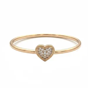 دستبند النگویی زنانه ژوپینگ مدل نگینی قلب 202