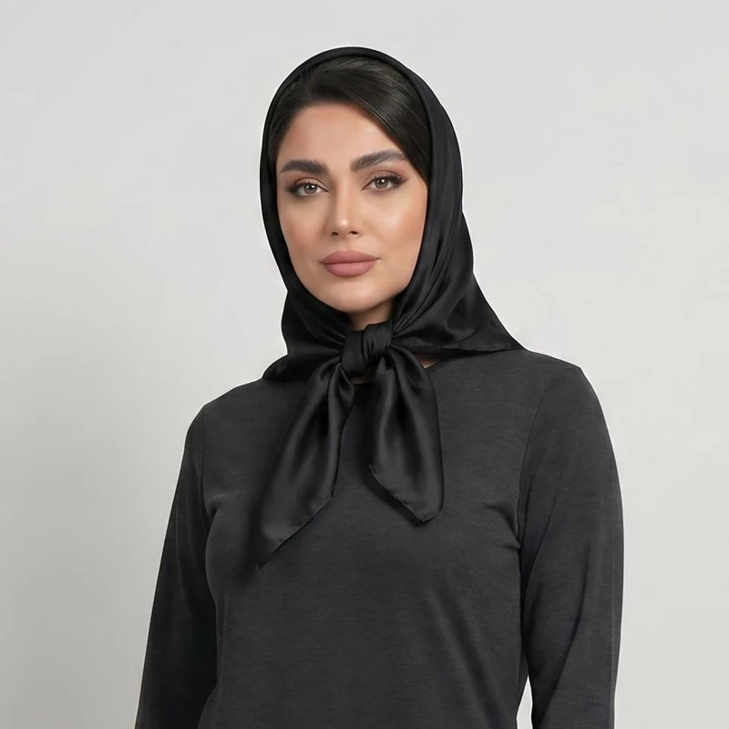 دستمال سر و گردن زنانه مدل مینی ساده نخی کد 8006
