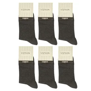 جوراب ساق بلند مردانه ویزیون کد VMS1016Z16 بسته 6 عددی