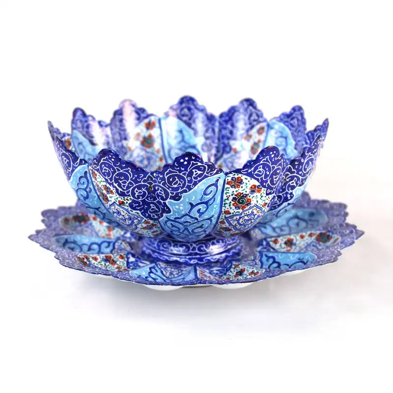 ست کاسه و بشقاب میناکاری کد s20