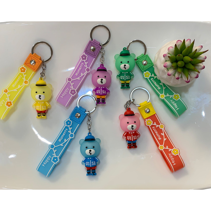 جاکلیدی دخترانه مدل سیلیکونی اکشن فیگور خرس UI-SI