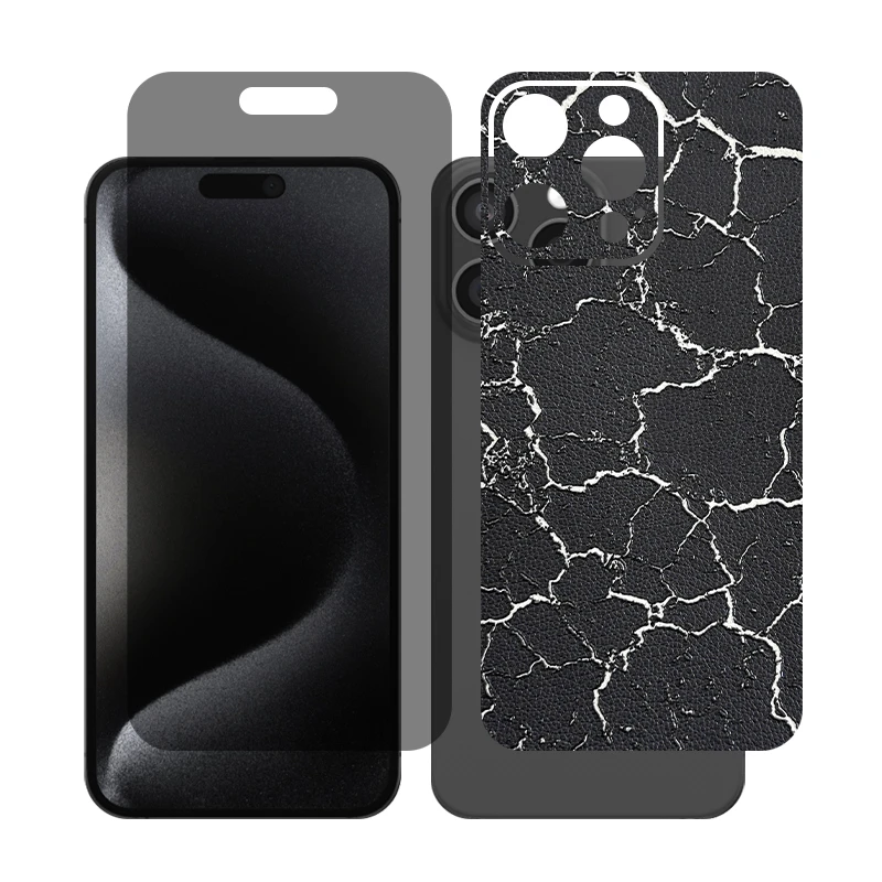 محافظ صفحه نمایش حریم شخصی گلس مدل Together مناسب برای گوشی موبایل اپل iPhone 15 Pro Max به همراه برچسب پوششی پشت گوشی