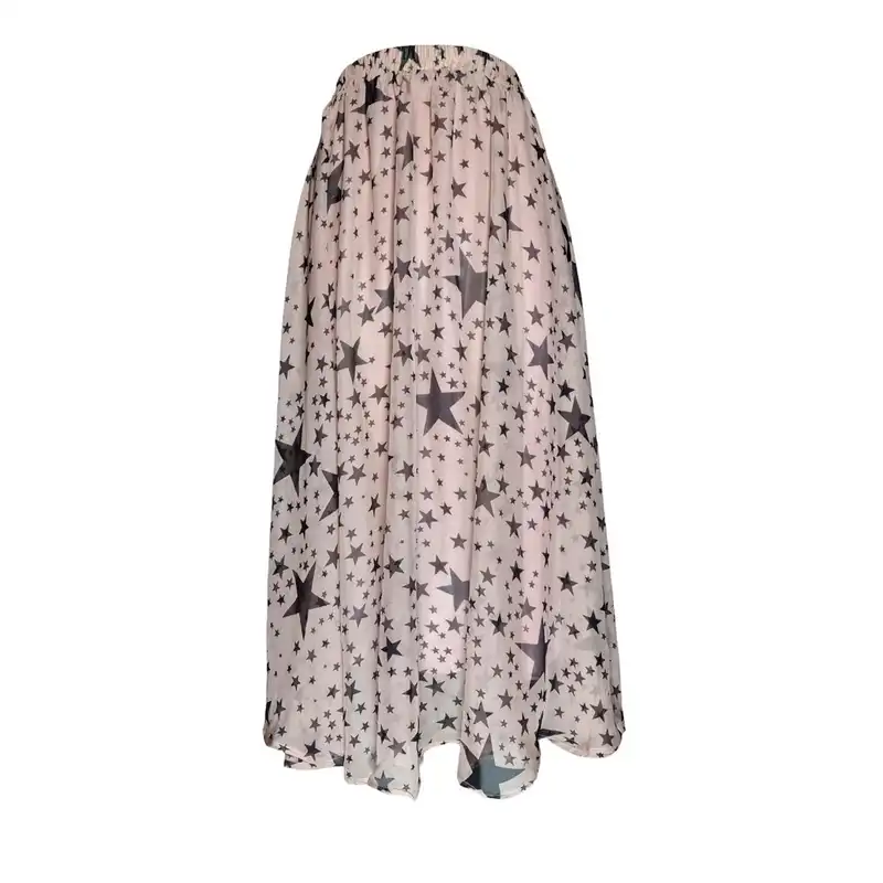 دامن کلوش زنانه مدل حریر رنگ صورتی