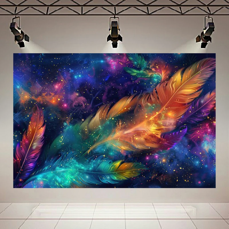 تابلو بوم طرح مخمل کهکشان مدل پر رنگی کد AR304541