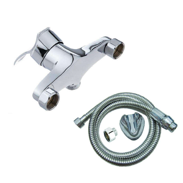 شیر سرویس بهداشتی مدل رومکس موج به همراه شلنگ توالت