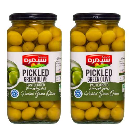 زیتون شور ممتاز سیمره - 630 گرم بسته 2 عددی