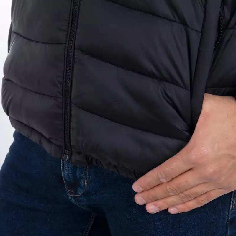 کاپشن مردانه جوتی جینز مدل کلاهدار کد 122129 رنگ مشکی