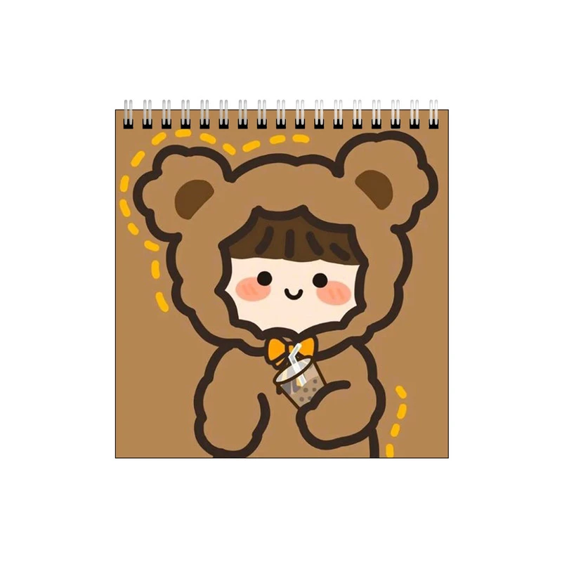 دفتر طراحی طرح دختر و لباس خرسی و کوکی کد 6331938