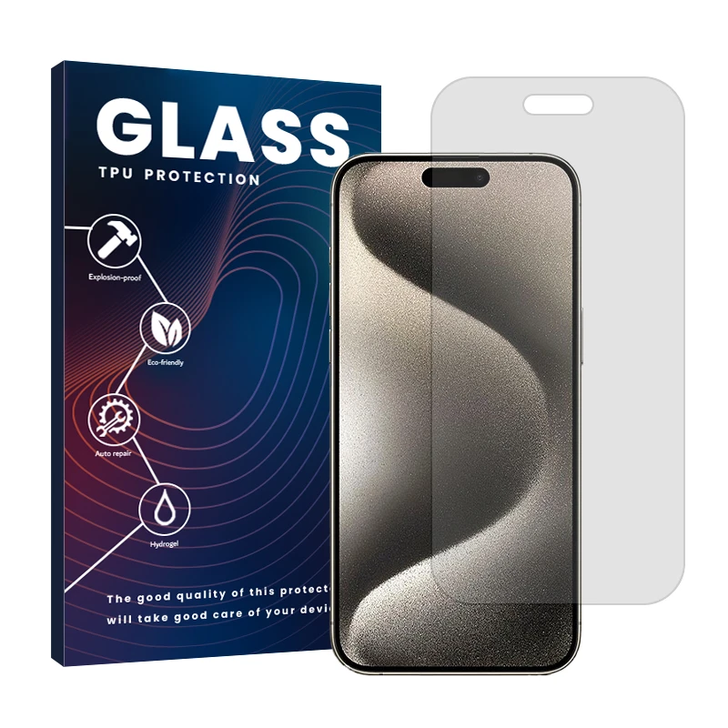 محافظ صفحه نمایش شفاف گلس مدل Resistant مناسب برای گوشی موبایل اپل iPhone 15 Pro Max