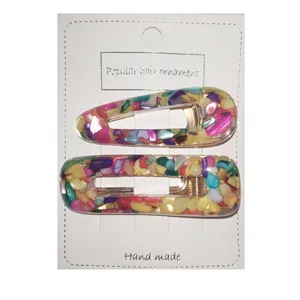 گیره مو دخترانه مدل ژله ای کد 005 مجموعه 2 عددی