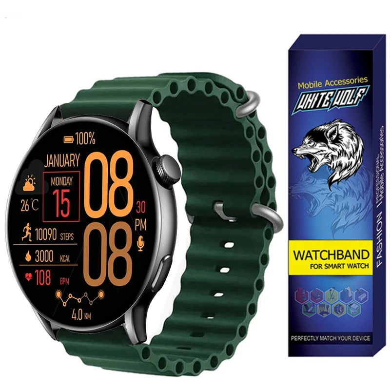 بند وایت ولف مدل WB-Ocean مناسب برای ساعت هوشمند گلوریمی M2 MAX 22mm