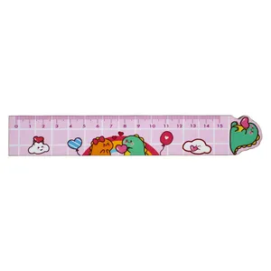 خط‌کش 15 سانتی‌متری مدل فانتزی طرح دایناسور و قلب