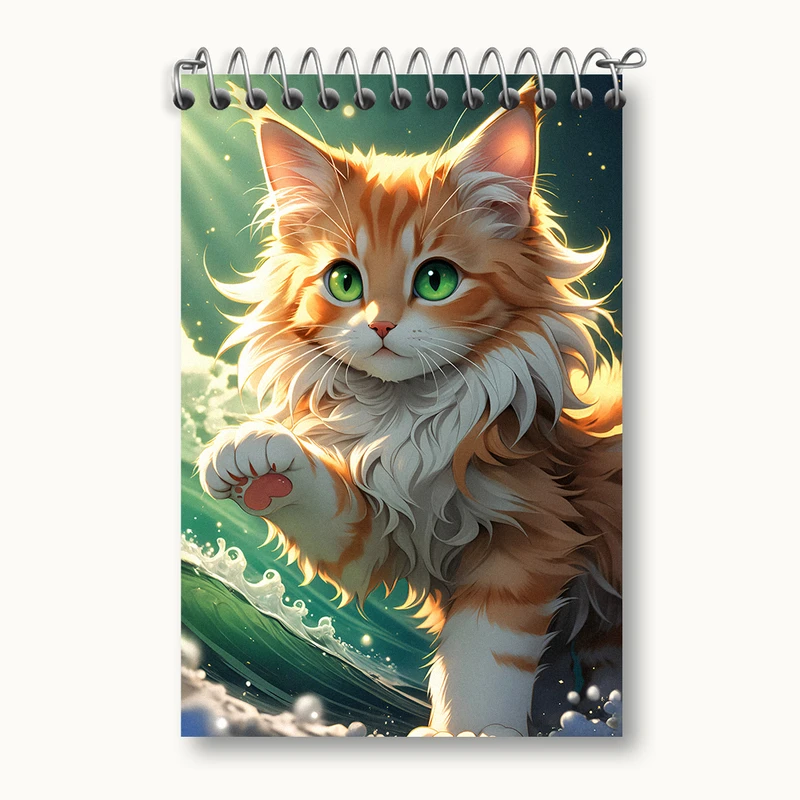 دفتر یادداشت 50 برگ خندالو طرح گربه بامزه کد N4301