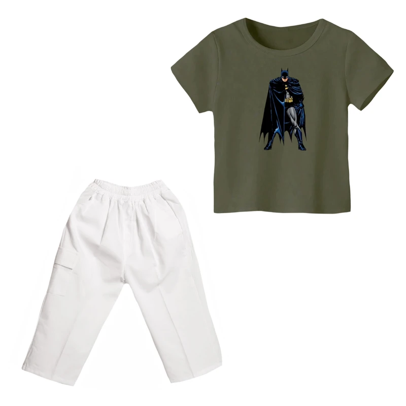ست تی شرت و شلوارک پسرانه مدل بتمن کد ۲۵