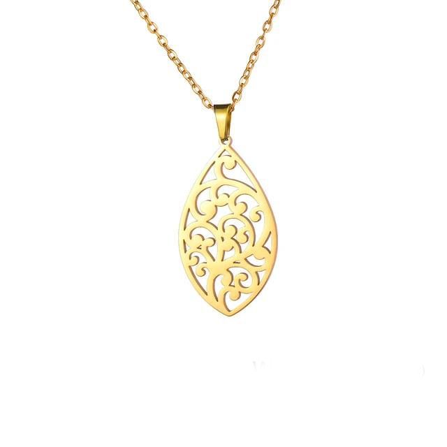 گردنبند طلا 18 عیار زنانه آرا مدل اسلیمی -  - 1